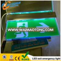 Glass 3W Rechargeable emergency led exit sign light / lamp