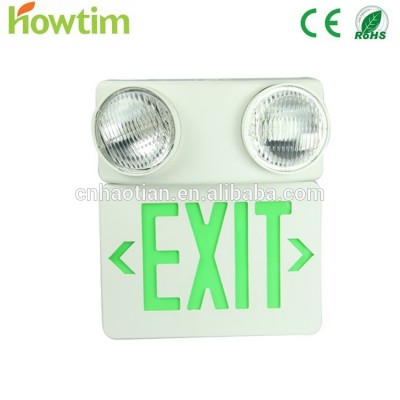 Hot sell CE RoHS led emergency charging light fire safety twin spots & exit signs symbols